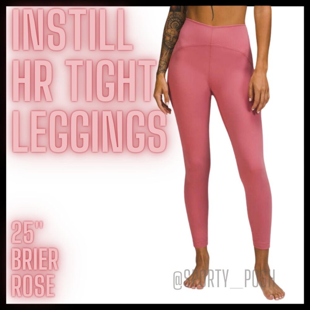 NWT Brier Rose lululemon Instill HR Tight 25" Sz 4